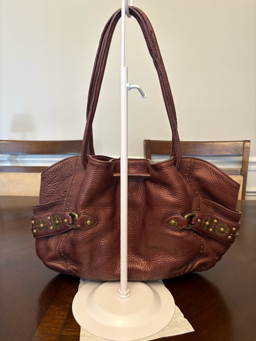 Cole Haan Village Paulette Pebble Leather Satchel/Shoulder Bag - Picture 3 of 6